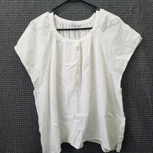 Gap White Cotton Blouse Womens XXL